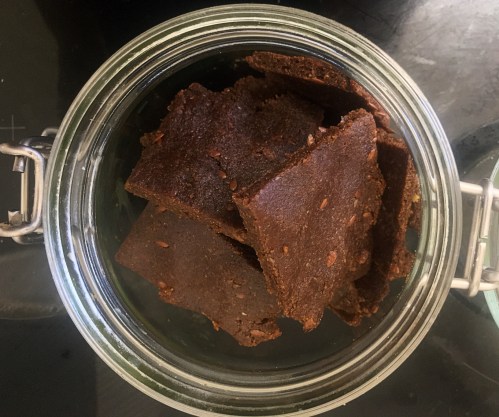 flaxseed and carob bars